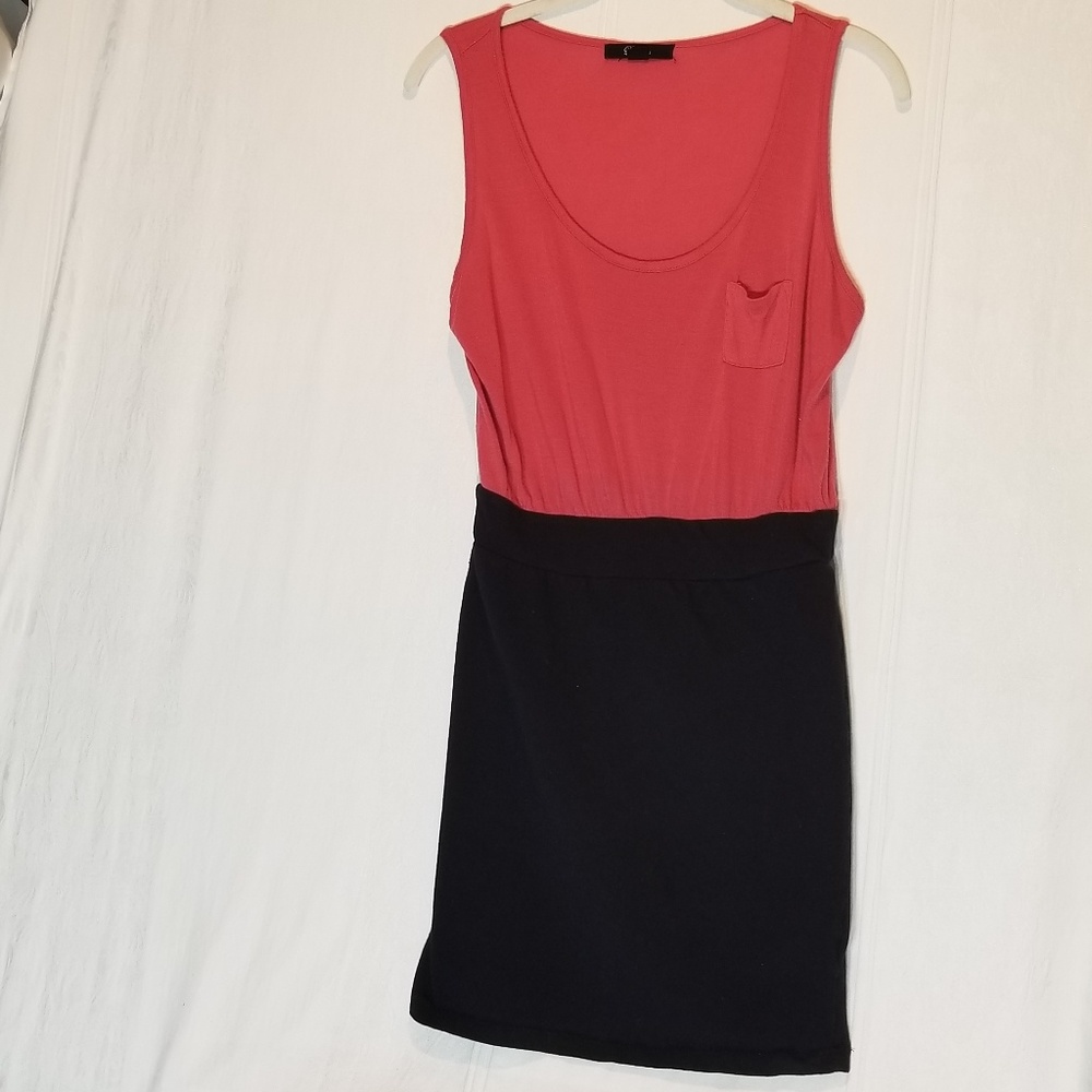 Forever 21 pink and black mini dress